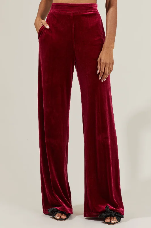 Lulu Velvet Wide Pants