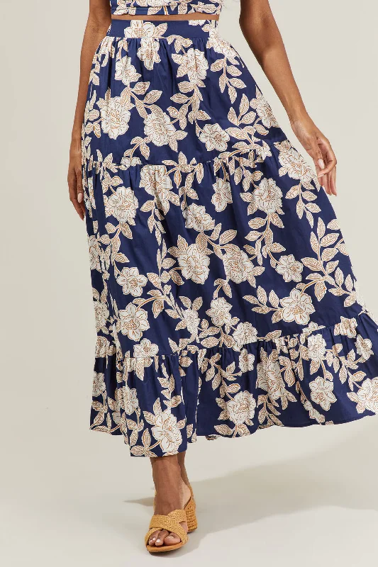 Lilo Night Tropics Yaelle Flowy Maxi Skirt