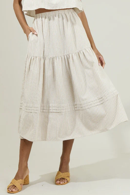 Everlanes Striped Flores Midi Skirt