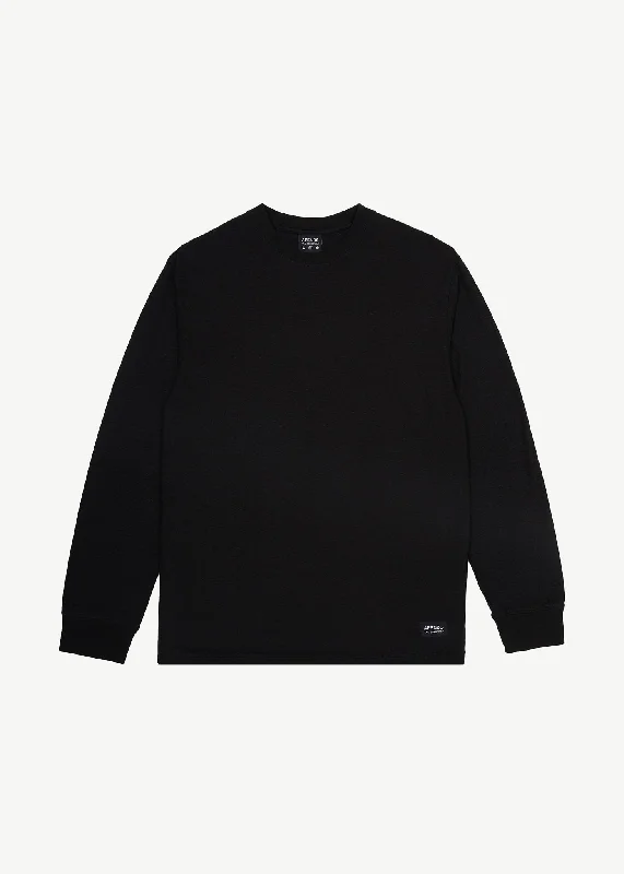 AFENDS Mens Essential - Long Sleeve Tee - Black