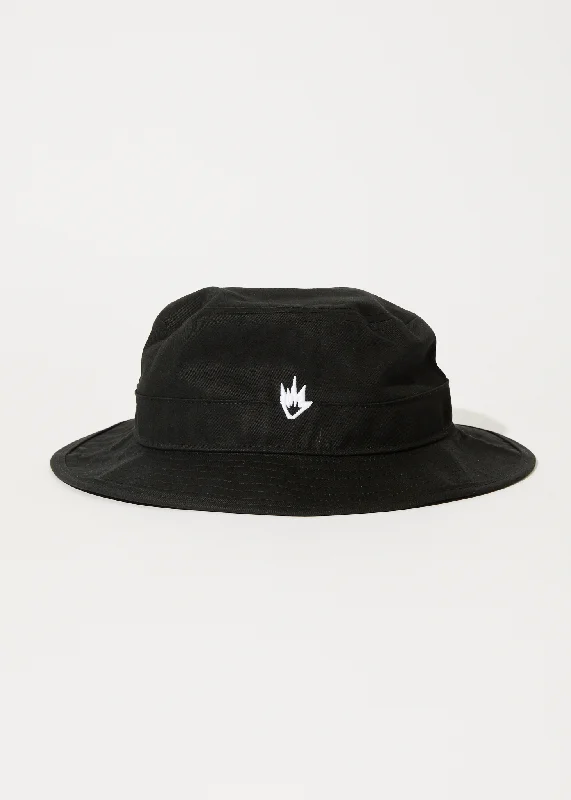 AFENDS Mens Flame - Bucket Hat - Black