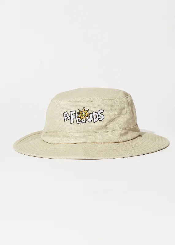 AFENDS Unisex Sunshine - Bucket Hat - Cement