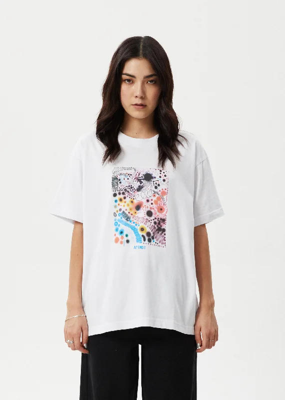 AFENDS Womens Benedict - Oversized Tee - White