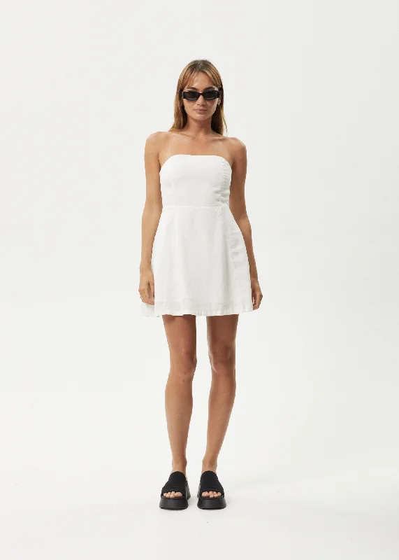 AFENDS Womens Lilo - Strapless Mini Dress - White