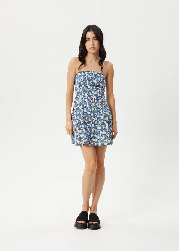 AFENDS Womens Petal - Strapless Dress - Lake Floral