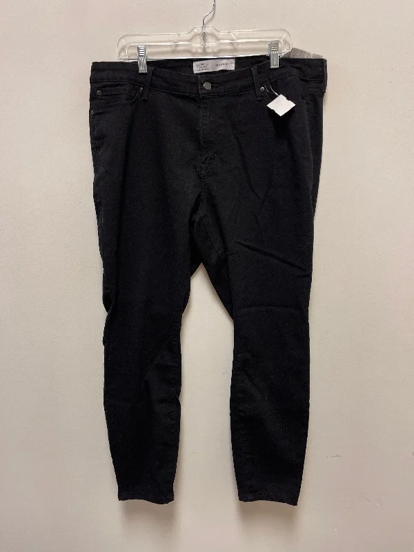 Jeans Straight By Levis In Black, Size: 20