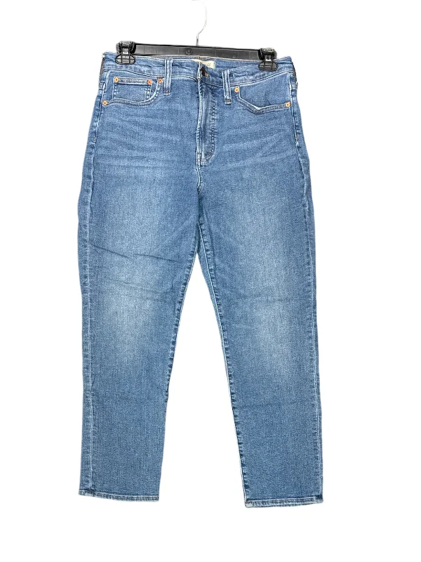 Jeans Straight By Madewell In Blue Denim, Size: 10