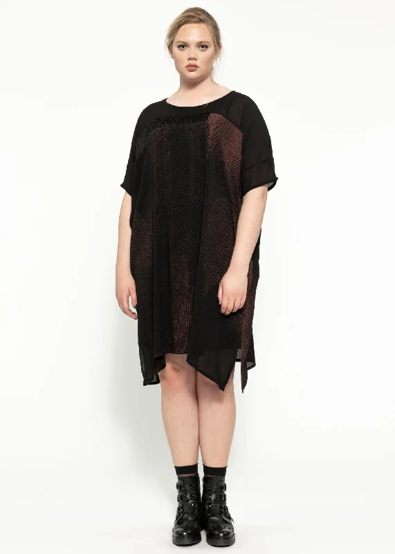 Reed Dress - Black Garnet