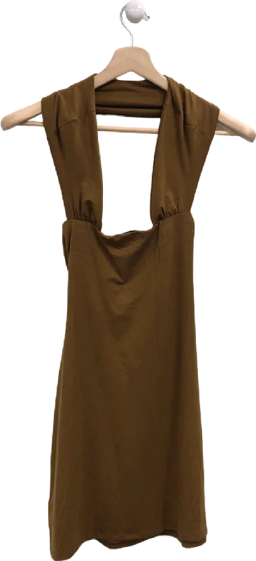 Reformation Brown Sleeveless Dress UK XS