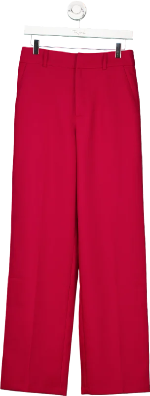 Love & Roses Red Wide Leg Trousers UK 10