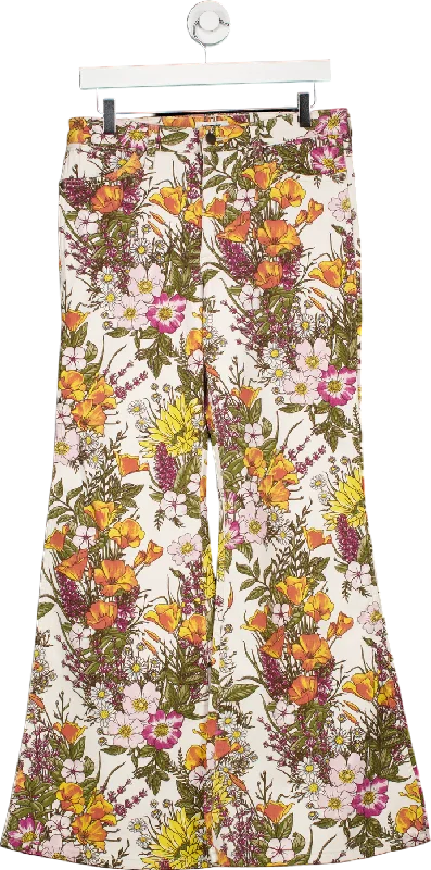 Wrangler Floral Wanderer 622 Mid Rise Flare Trousers UK W28 L32