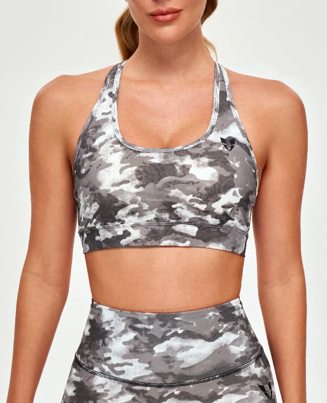 Power Sports Bra - Tie Dye Camo