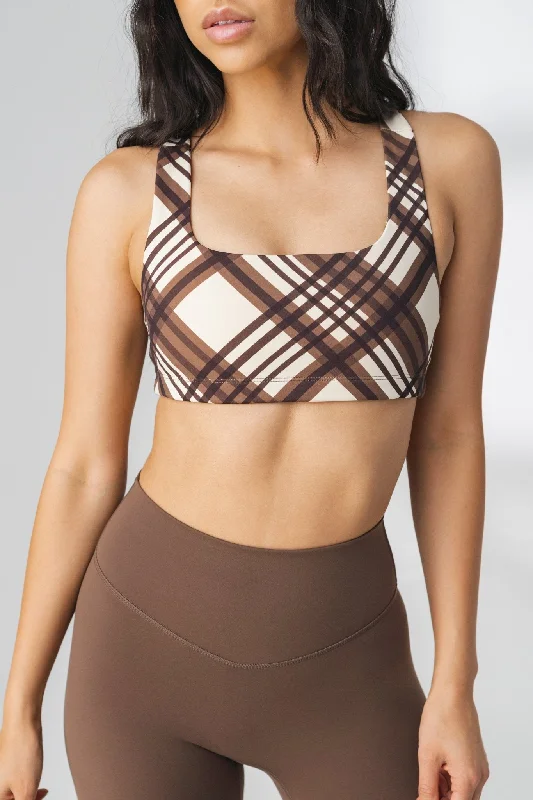 The Medial Bra - Cocoa Plaid