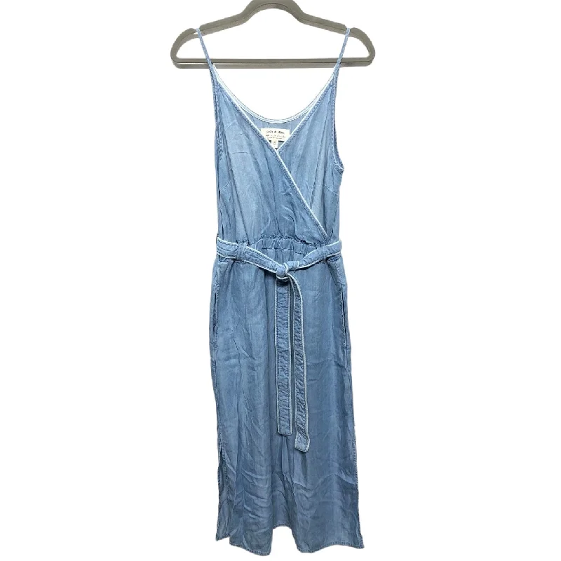 Dress Casual Midi By Cloth & Stone In Blue Denim, Size: S