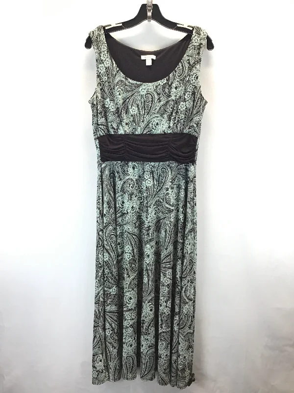 Dress Casual Midi By Dressbarn In Paisley Print, Size: 12