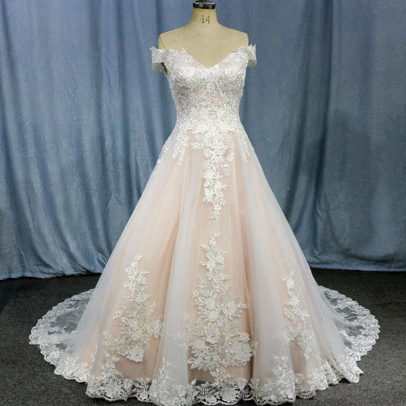 Wedding Dresses for Bride Off Shoulder A-Line Bridal Dress