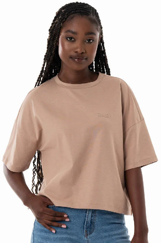 Boxy T-Shirt _ 154361 _ Taupe