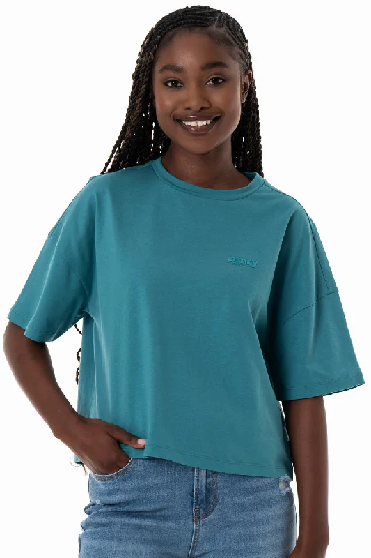 Boxy T-Shirt _ 154362 _ Teal