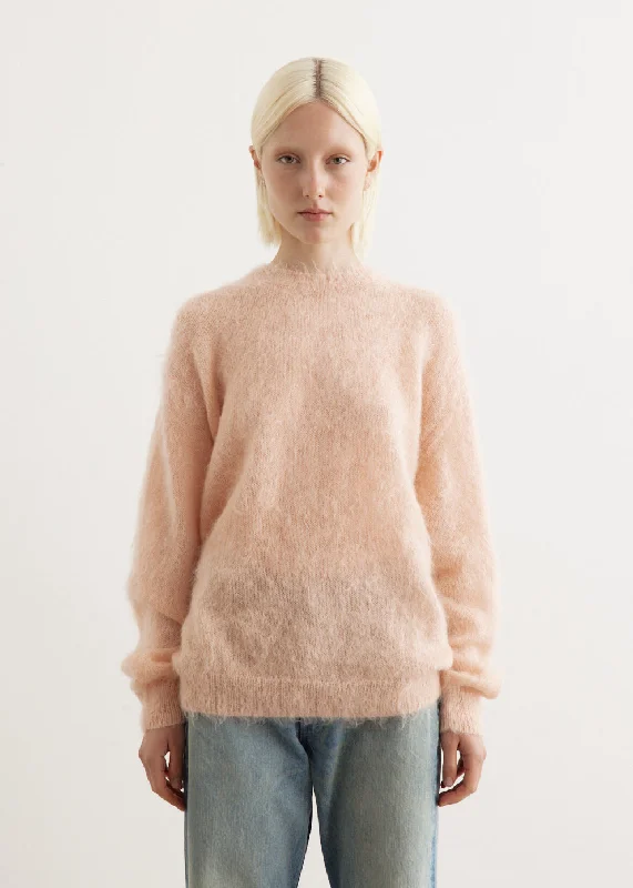 Brushed Super Kid Mohair Knit Pullover