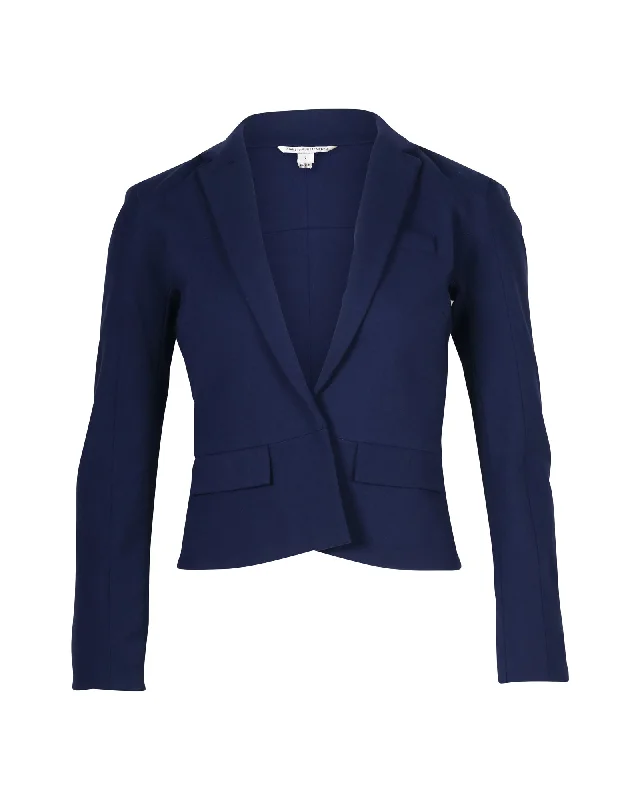 Diane Von Furstenberg Reiko Blazer in Blue Viscose